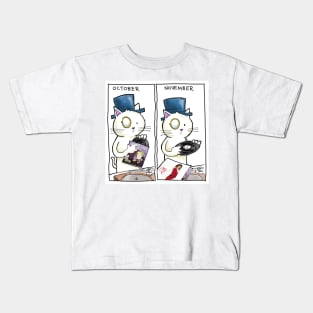 Dapper Cat Season Changes Kids T-Shirt